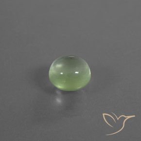 Prehnite Verde pera claro natural de 2.35 ct, Redondo, Transparente