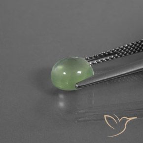 Prehnite Verde pera claro natural de 2.35 ct, Redondo, Transparente
