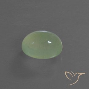 Prehnite Verde lima pálido natural de 3.89 ct, Ovalada, Transparente / Translúcido