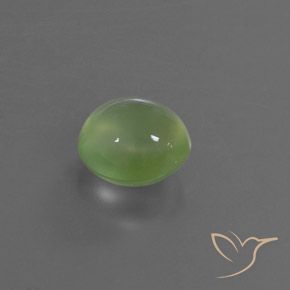 Prehnite Verde lima natural de 3.07 ct, Ovalada, Transparente