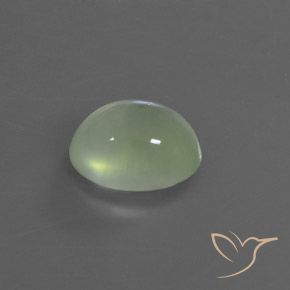 Prehnite Verde amarillento claro natural de 3.42 ct, Ovalada, Transparente