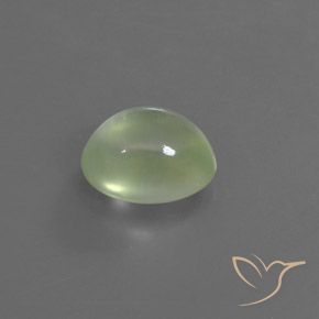 Prehnite Verde pálido natural de 2.94 ct, Ovalada, Transparente