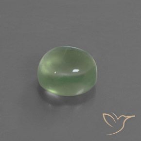 Prehnite Verde amarillo natural de 4.03 ct, Ovalada, Transparente