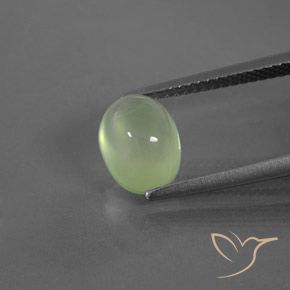 3.07ct Natural Verde medio Prehnite, Ovalada, Transparente