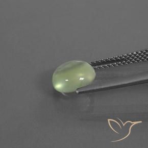 Prehnite Verde claro natural de 1.73 ct, Redondo, Transparente