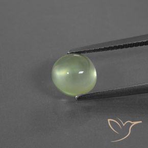 2.07ct Natural Verde pálido Prehnite, Redondo, Transparente