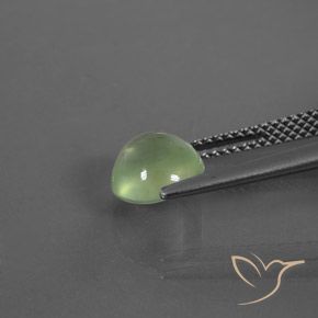 Prehnite Verde pálido natural de 2.07 ct, Redondo, Transparente
