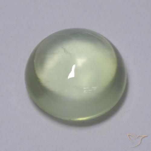 Prehnite Verde muy claro natural de 1.73 ct, Redondo, Transparente