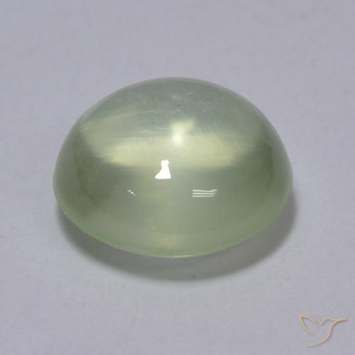 Prehnite Verde muy claro natural de 1.73 ct, Redondo, Transparente