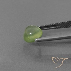 Prehnite Verde amarillo natural de 2.11 ct, Ovalada, Transparente