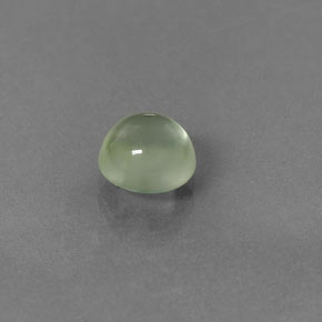 Prehnita verde natural de 2,27 ct, corte redondo, transparente