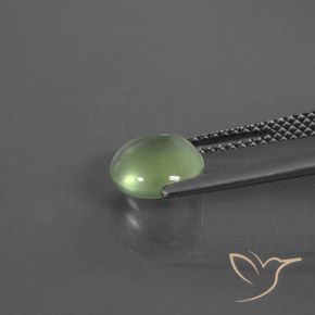 Prehnite Verde lima natural de 1.90 ct, Redondo, Transparente