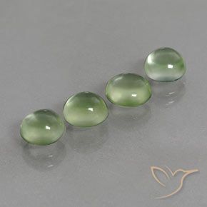 5.38ctw Natural Verde amarillo Prehnite, Redondo, Transparente