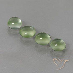Gemas de Prehnite Verde amarillo natural de 5.38 ct, Redondo, Transparente