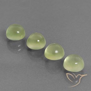 Gemas de Prehnite Amarillo claro natural de 5.60 ct, Redondo, Transparente