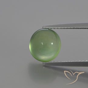3.24ct Natural Verde amarillento Prehnite, Ovalada, Transparente
