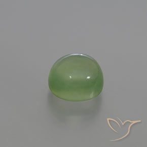 Prehnite Verde amarillento natural de 3.24 ct, Ovalada, Transparente