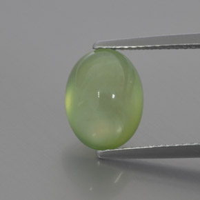 Prehnita verde natural de 3,82 ct, transparente, transparente / translúcido
