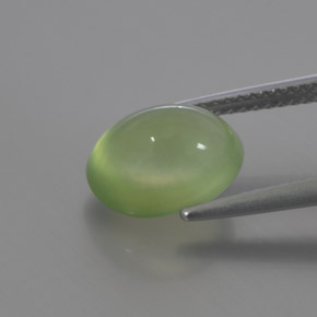 Prehnita verde natural de 3,82 ct, transparente, transparente / translúcido