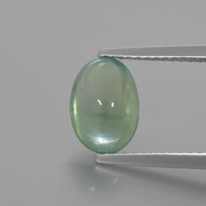 Prehnite Verde claro natural de 1.95 ct, Corte Óvalo, Transparente