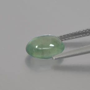 Prehnite Verde claro natural de 1.95 ct, Corte Óvalo, Transparente