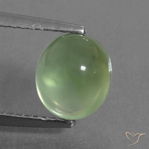 2.87ct Natural Verde lima Prehnite, Ovalada, Transparente