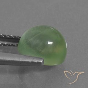 Prehnite Verde lima natural de 2.87 ct, Ovalada, Transparente