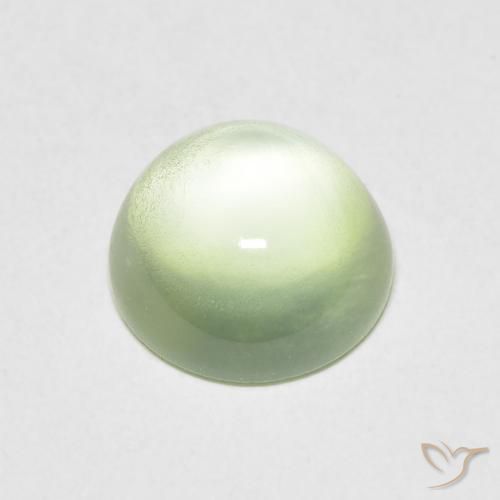 Prehnite Verde pera pálido natural de 1.50 ct, Redondo, Transparente