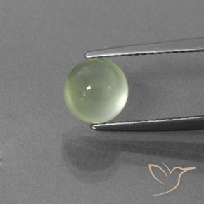 2.12ct Natural Verde claro Prehnite, Redondo, Transparente / Translúcido