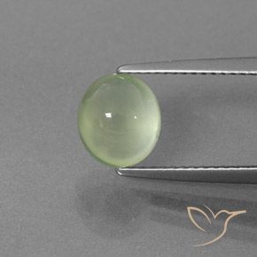 2.14ct Natural Verde pálido Prehnite, Ovalada, Transparente / Translúcido