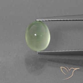 2.33ct Natural Verde claro Prehnite, Ovalada, Transparente / Translúcido