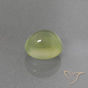 Prehnite Verde pera pálido natural de 2.06 ct, Ovalada, Transparente / Translúcido