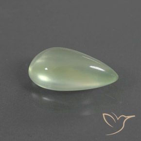 Prehnite Verde muy claro natural de 1.99 ct, En forma de pera, Transparente