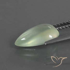 Prehnite Verde muy claro natural de 1.99 ct, En forma de pera, Transparente