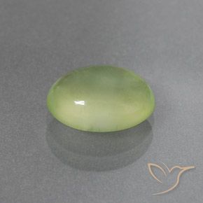Prehnite Verde amarillo natural de 2.66 ct, Ovalada, Transparente / Translúcido