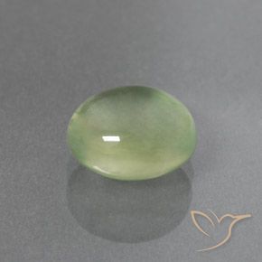Prehnite Verde pálido natural de 2.94 ct, Ovalada, Transparente