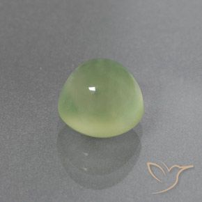 Prehnite Verde pera pálido natural de 2.85 ct, Ovalada, Transparente / Translúcido