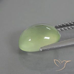 Prehnite Verde lima natural de 2.68 ct, Ovalada, Transparente