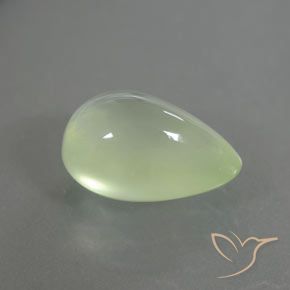Prehnite Verde pálido natural de 2.77 ct, En forma de pera, Transparente / Translúcido