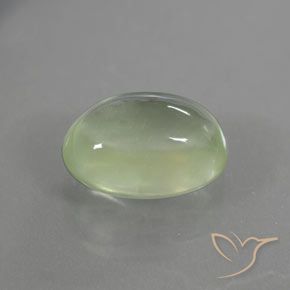 Prehnite Verde pera pálido natural de 2.44 ct, Ovalada, Transparente