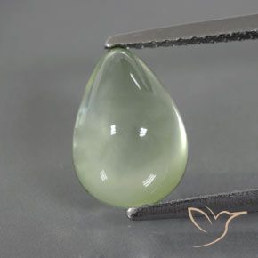 2.95ct Natural Verde claro Prehnite, En forma de pera, Transparente / Translúcido