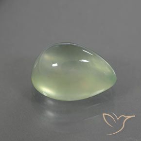 Prehnite Verde claro natural de 2.95 ct, En forma de pera, Transparente / Translúcido
