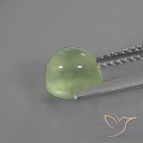 Prehnite Verde lima natural de 1.70 ct, Ovalada, Transparente / Translúcido