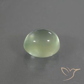 Prehnite Verde pera pálido natural de 1.67 ct, Ovalada, Transparente / Translúcido