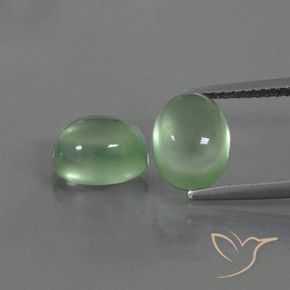 4.98ctw Natural Verde cálido Prehnite, Ovalada, Transparente