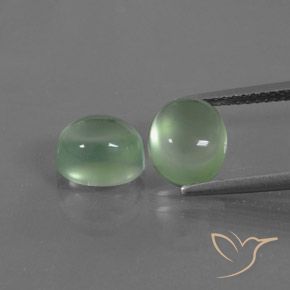 4.82ctw Natural Verde claro Prehnite, Ovalada, Transparente