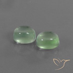 Gemas de Prehnite Verde claro natural de 4.82 ct, Ovalada, Transparente