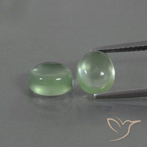 4.03ctw Natural Verde claro Prehnite, Ovalada, Transparente