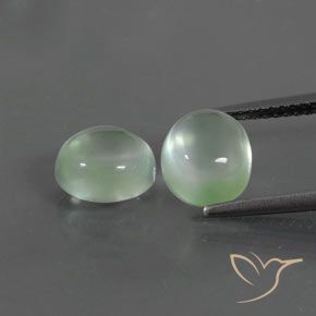 4.73ctw Natural Verde muy claro Prehnite, Ovalada, Transparente