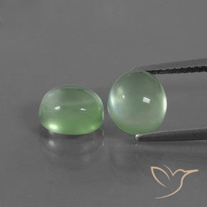4.62ctw Natural Verde amarillo Prehnite, Ovalada, Transparente